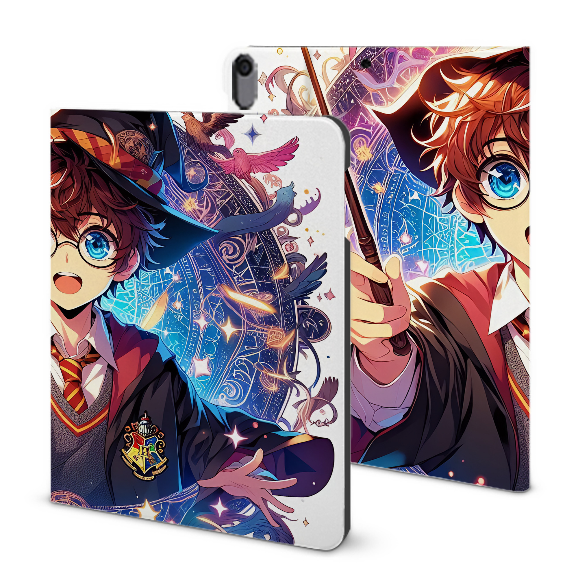 （画像用） Harry Potter ハリー・ポッターシリーズ IPad ケース ブック型 PUレザー TPU 耐衝撃 軽量 薄型 ペン収納なし 全面保護 IPad 各モデル対応